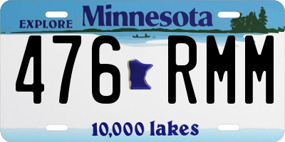 MN license plate 476RMM