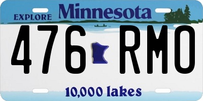 MN license plate 476RMO