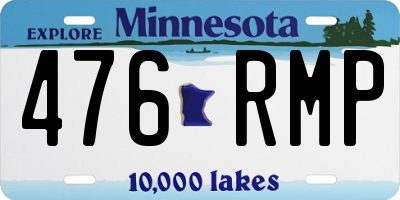 MN license plate 476RMP