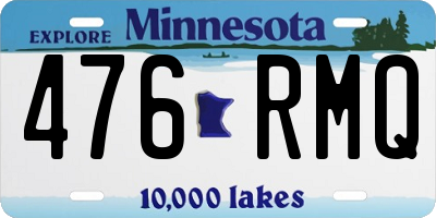 MN license plate 476RMQ