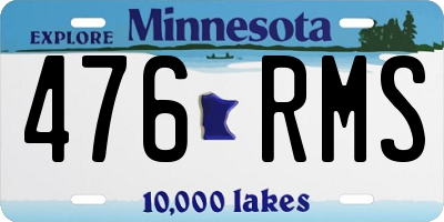 MN license plate 476RMS