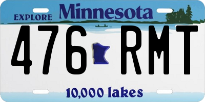 MN license plate 476RMT