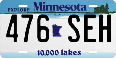 MN license plate 476SEH