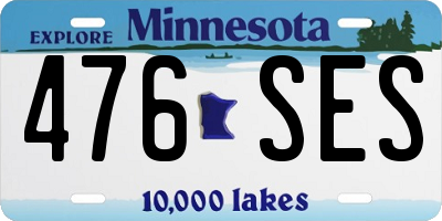 MN license plate 476SES