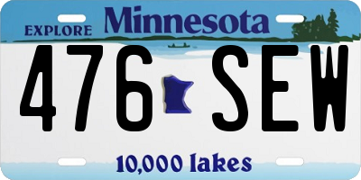 MN license plate 476SEW