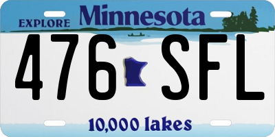 MN license plate 476SFL