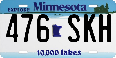 MN license plate 476SKH