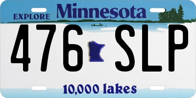 MN license plate 476SLP