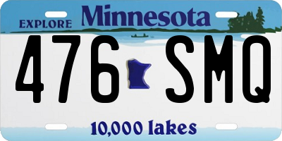 MN license plate 476SMQ