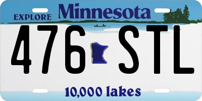 MN license plate 476STL