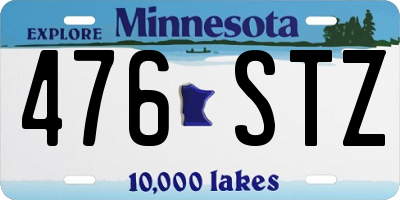 MN license plate 476STZ
