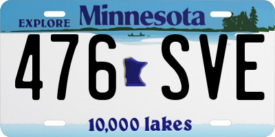 MN license plate 476SVE