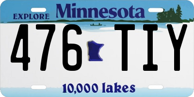 MN license plate 476TIY