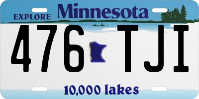 MN license plate 476TJI