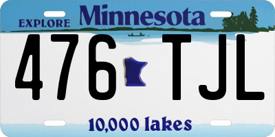 MN license plate 476TJL