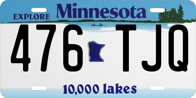 MN license plate 476TJQ
