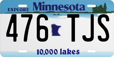 MN license plate 476TJS