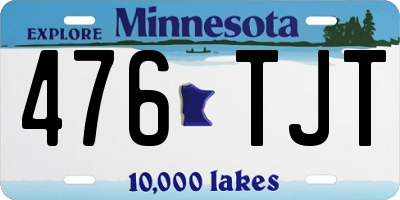 MN license plate 476TJT