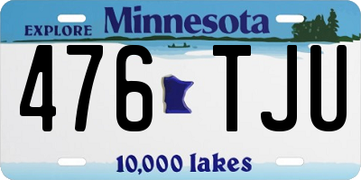 MN license plate 476TJU