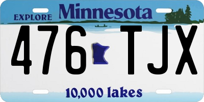 MN license plate 476TJX