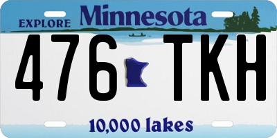 MN license plate 476TKH
