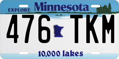 MN license plate 476TKM