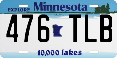 MN license plate 476TLB
