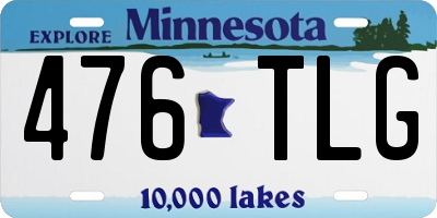 MN license plate 476TLG