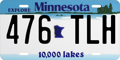 MN license plate 476TLH