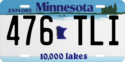 MN license plate 476TLI