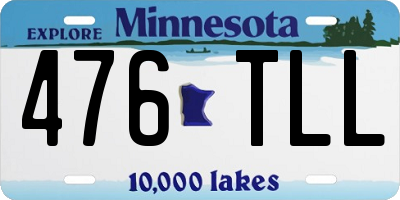MN license plate 476TLL