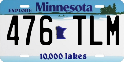MN license plate 476TLM