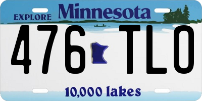 MN license plate 476TLO