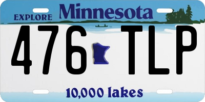 MN license plate 476TLP