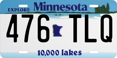 MN license plate 476TLQ