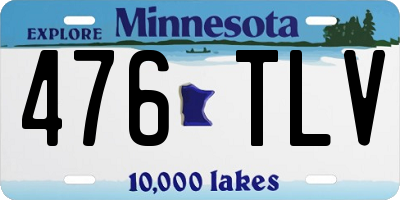 MN license plate 476TLV