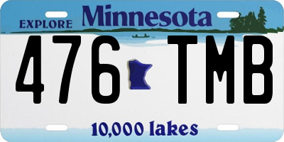 MN license plate 476TMB