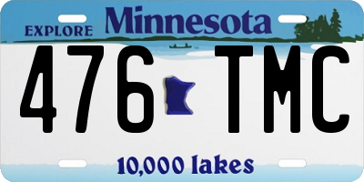 MN license plate 476TMC