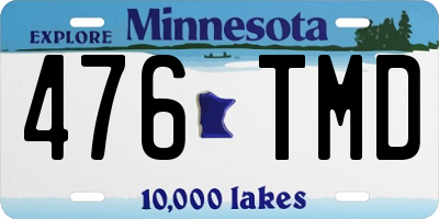 MN license plate 476TMD