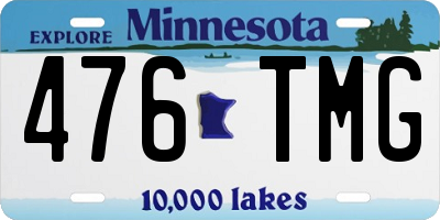MN license plate 476TMG