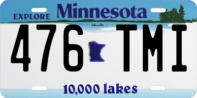 MN license plate 476TMI