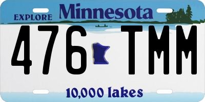 MN license plate 476TMM