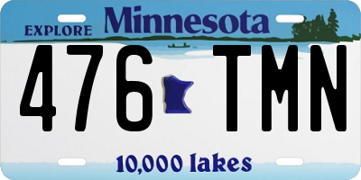MN license plate 476TMN