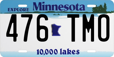 MN license plate 476TMO