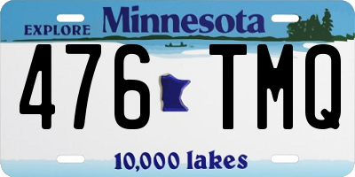 MN license plate 476TMQ