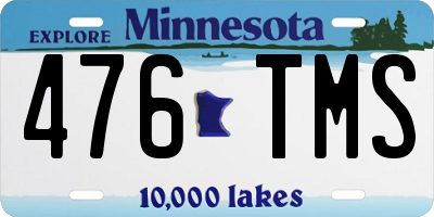 MN license plate 476TMS