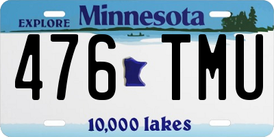 MN license plate 476TMU