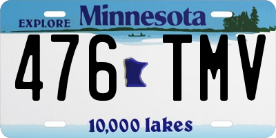 MN license plate 476TMV