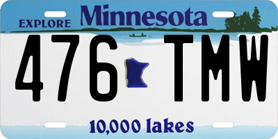 MN license plate 476TMW