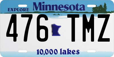 MN license plate 476TMZ